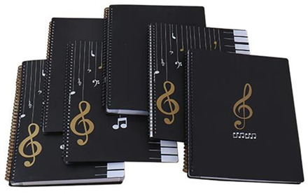40-100 Pages A4 Music Sheet Folder Transparent Plastic Document File Piano Score Storage Organizer