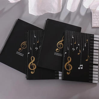 40-100 Pages A4 Music Sheet Folder Transparent Plastic Document File Piano Score Storage Organizer