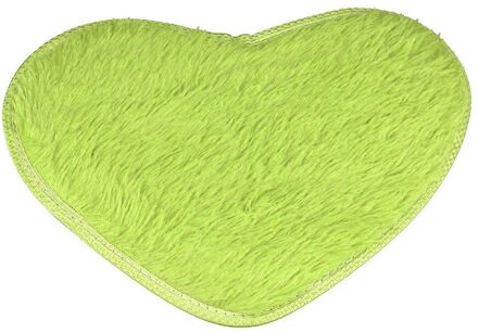 40*28Cm Antislip Badmatten Keuken Badkamer Home Decor Hartvorm Decoratieve Matten Woonkamer Pad groen
