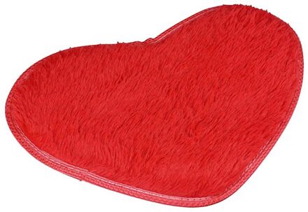 40*28Cm Antislip Badmatten Keuken Badkamer Home Decor Hartvorm Decoratieve Matten Woonkamer Pad Rood
