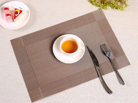 40*30cm Placemat mode pvc eettafel mat remblokjes kom pad onderzetters waterdicht tafelkleed pad anti -slip pad champagne
