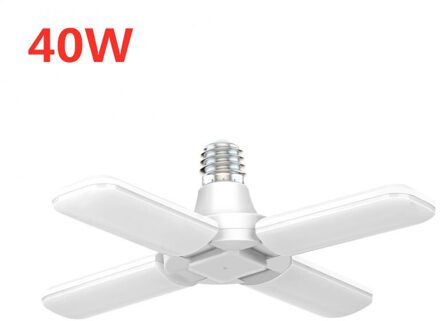 40/30W Led Garage Licht E26 AC85-265V Vervormbare Plafondlamp Opvouwbare Fan Blade Licht Voor Magazijn Workshop Vervorming lamp wit licht 4 bladeren