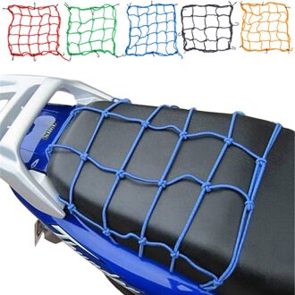 40*40 cm Motorcycle Bike 6 Haken Houd Brandstoftank Bagage Netto Mesh Web Bungee Black Helm Mesh