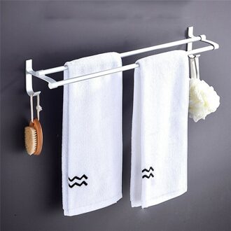 40/50/60 cm Handdoek Rail Rack Houder Dubbele Wandmontage Badkamer Plank Handdoek Bars