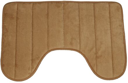40*60Cm U Vormige Bad Matten Anti Slip Thuis Badkamer Badmat Flanel Tapijten Wc Mat Deur Rug 40*60 Tapijt Voor Badkamer Wc khaki