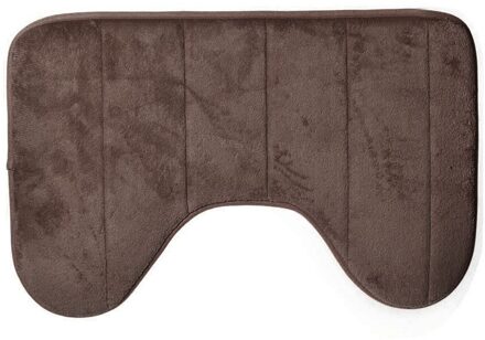40*60Cm U Vormige Bad Matten Anti Slip Thuis Badkamer Badmat Flanel Tapijten Wc Mat Deur Rug 40*60 Tapijt Voor Badkamer Wc koffie