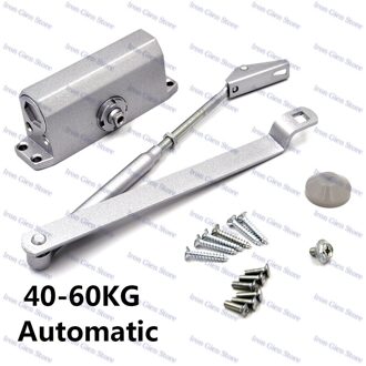 40-60Kg Automatische Deurdranger Ajustable Hydraulische Aluminium Sluiting Voor Residentiële/Commerciële Gebruik Met Montage Template