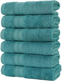 40 #6Pc Handdoek Puur Katoen Huishoudelijke Zachte Gezicht Wassen Handdoek Onderbroken Koppels Absorberende Handdoek Veeg Haar Gezicht Bad handdoeken groen