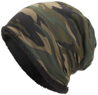 #40 baret Hiphop Vrouwen Mannen Warm Baggy Camouflage Haak Winter Wol Ski Beanie Skull Caps Hoed Шапка Женская зимняя leger groen