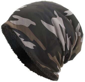 #40 baret Hiphop Vrouwen Mannen Warm Baggy Camouflage Haak Winter Wol Ski Beanie Skull Caps Hoed Шапка Женская зимняя zwart