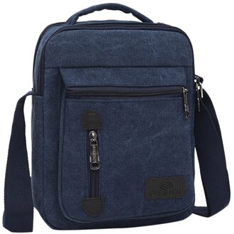 40 # Canvas Heren Schoudertas Voor Casual Crossbody Tas Waterdichte Zakelijke Schoudertas Voor Mannen Schoudertas Messenger tassen blauw