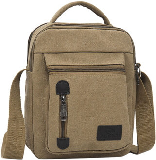 40 # Canvas Heren Schoudertas Voor Casual Crossbody Tas Waterdichte Zakelijke Schoudertas Voor Mannen Schoudertas Messenger tassen khaki