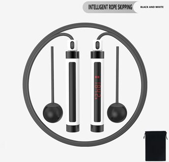 40 # Cordless Springtouwen Overslaan Smart Bluetooth Draadloze Verstelbare Touw Indoor Sport Training Fitness Oefening Jumping Touw wit