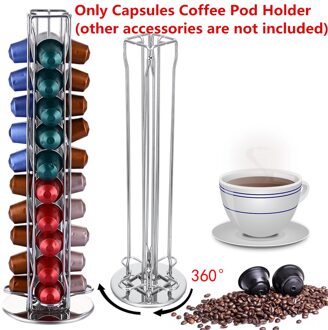40 Cups 360 ° Roterende Koffie Pods Houder Roterende Rack Koffie Capsule Stand Capsules Opslag Shelve Organisatie Houder