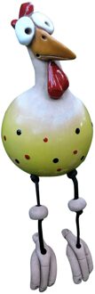 40 # Decor Kip Tuin Gazon Plug Kip Haan Ornamenten Hens Vogel Standbeelden Rand Zits Indoor Outdoor Achtertuin Decoraties geel