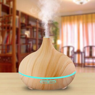 40 # Elektrische Air Houtnerf Luchtbevochtiger Essentiële Aroma Olie Diffuser Ultrasone Luchtbevochtiger Usb Thuis Mini Mist Maker Led Licht