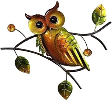 40 # Geschilderd Uil Ambachten Muurstickers Dier Drie-Dimensionale Achtergrond Muur Metalen Muur Opknoping Festivals Decoratie