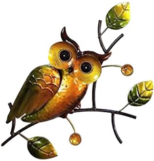 40 # Geschilderd Uil Ambachten Muurstickers Dier Drie-Dimensionale Achtergrond Muur Metalen Muur Opknoping Festivals Decoratie