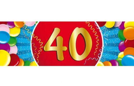 40 jaar leeftijd sticker 19 x 6 cm - 40 jaar verjaardag/jubileum versiering