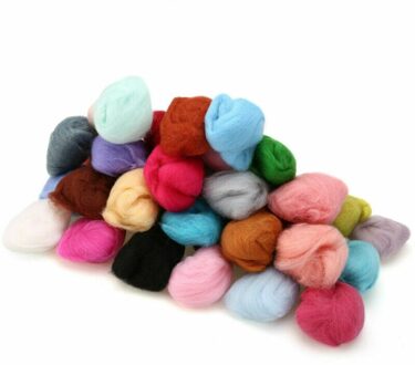 40 Kleuren Merino Wol Fibre Roving Voor Naaldvilten Hand Spinning Diy Fun Pop Handwerken Ruwe Wolvilt Poke 3 g/zak