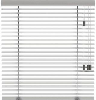 40% korting - Leen Bakker - Fenstr En Jaloezie New York 50mm - Licht (20017) - Hout - Grijs - 120x10x10 Cm