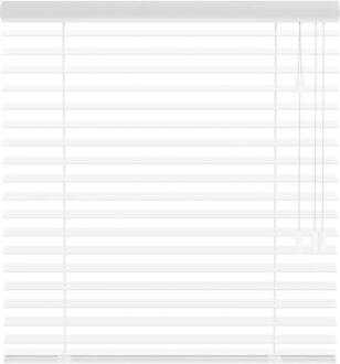 40% korting - Leen Bakker - Fenstr En Jaloezie New York 65mm - Sneeuw (10009) - Hout - Wit - 120x10x10 Cm