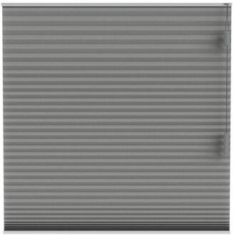 40% korting - Leen Bakker - Fenstr Plisségordijn Boston Dubbel 25mm Lichtdoorlatend - Donker (20513) - Polyester - Grijs - 120x10x10 Cm