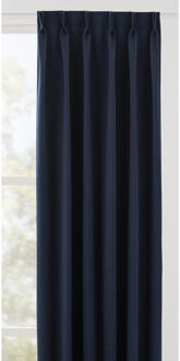 40% korting - Leen Bakker - Gordijnstof Aiden - Polyester - Blauw - B150 Cm