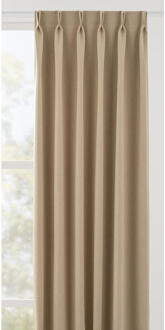 40% korting - Leen Bakker - Gordijnstof Aiden - Zand - Polyester - Beige - B150 Cm