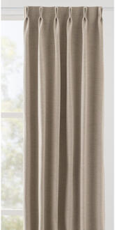 40% korting - Leen Bakker - Gordijnstof Davey - Polyester - Beige - B150 Cm