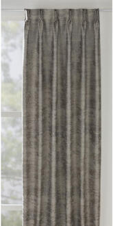 40% korting - Leen Bakker - Gordijnstof Dust Semi Verduisterend - Zilvergrijs - Polyester/Gerecycled Kunststof - Zilverkleurig#Grijs - B150 Cm