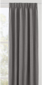 40% korting - Leen Bakker - Gordijnstof Floris - Polyester - Grijs - B150 Cm