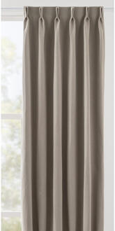 40% korting - Leen Bakker - Gordijnstof Floris Semi Verduisterend - Ecru - Polyester - Crème - B150 Cm