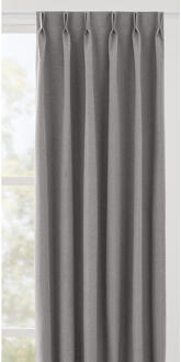 40% korting - Leen Bakker - Gordijnstof Leonard Verduisterend - Polyester - Grijs