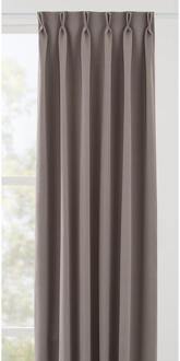 40% korting - Leen Bakker - Gordijnstof Milano - Lich - Polyester - Grijs - B145 Cm