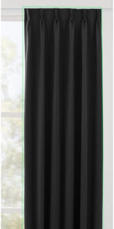 40% korting - Leen Bakker - Gordijnstof Milano - Polyester - Zwart - B145 Cm