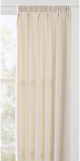 40% korting - Leen Bakker - Gordijnstof Olivia - Off-white - Polyester - Wit - B140 Cm