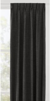 40% korting - Leen Bakker - Gordijnstof Thom - Antraciet - Polyester - Grijs - B150 Cm