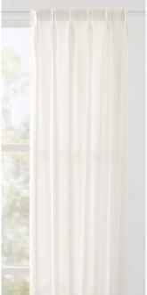 40% korting - Leen Bakker - Gordijnstof Thomas - Off-white - Polyester - Wit - B150 Cm