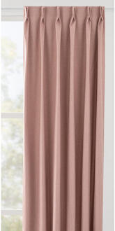 40% korting - Leen Bakker - Gordijnstof Vince - Polyester - Roze - B150 Cm