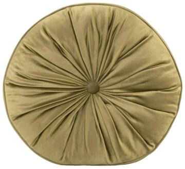 40% korting - Op=Op | Leen Bakker - Matraskussen Olivia - Ø45x10 Cm - Polyester - Groen