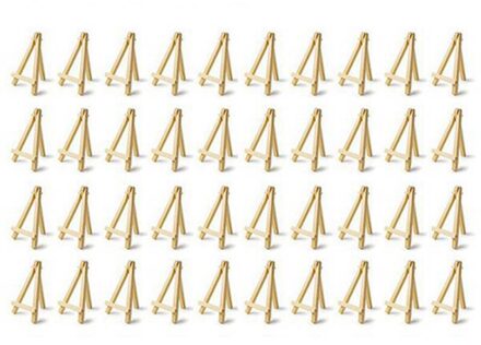 40 Mini Diy Houten Frame Artist Houten Schildersezel Bruiloft Tafel Card Stand Display Stand Party Decoratie 15X8cm Schildersezel