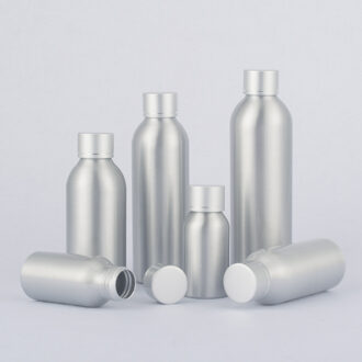40 ml-250 ml aluminium fles met geëlektrificeerde aluminium cover, Cosmetische verpakking lege flessen 150ml