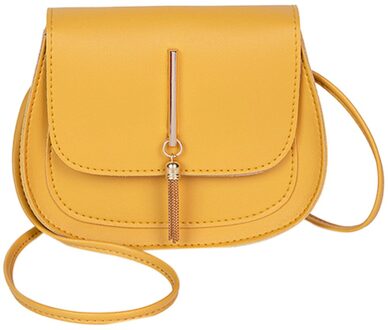 & 40 Mode Sling Bag Eenvoudige Stijl Effen Kleur Kwastje Lederen Schoudertas Messenger Bag Bolsas De Mujer Vrouwen Handtassen