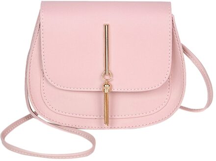 & 40 Mode Sling Bag Eenvoudige Stijl Effen Kleur Kwastje Lederen Schoudertas Messenger Bag Bolsas De Mujer Vrouwen Handtassen