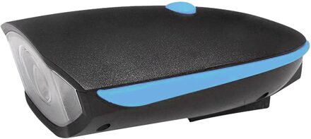 40 # Multifunctionele Fiets Headight Met Hoorn 1200Mah Oplaadbare Waterdichte Fiets Koplamp Signaal Licht Voor Night Fietsen blauw