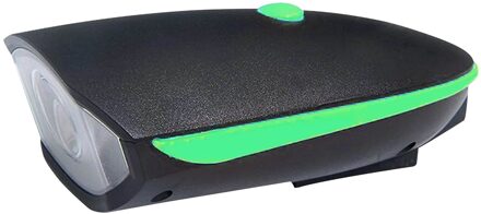 40 # Multifunctionele Fiets Headight Met Hoorn 1200Mah Oplaadbare Waterdichte Fiets Koplamp Signaal Licht Voor Night Fietsen groen