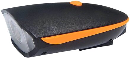 40 # Multifunctionele Fiets Headight Met Hoorn 1200Mah Oplaadbare Waterdichte Fiets Koplamp Signaal Licht Voor Night Fietsen oranje