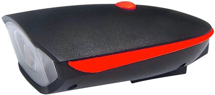 40 # Multifunctionele Fiets Headight Met Hoorn 1200Mah Oplaadbare Waterdichte Fiets Koplamp Signaal Licht Voor Night Fietsen rood