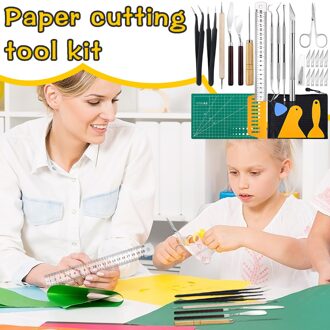 40 # Multifunctionele Vinyl Wieden Craft Tool Set Papier Snijden Tool Set Voor Silhouetten Halfedelsteen Belettering Multicolor 28 Pack Sets